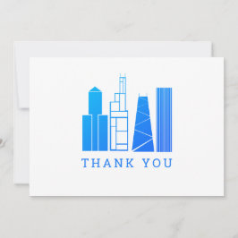 Cartão de Agradecimento Panorama de Chicago