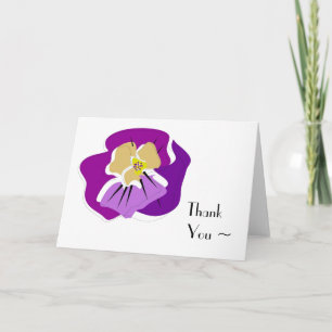 Cartão De Agradecimento pansy THANK YOU note card_purples