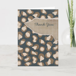 Cartão De Agradecimento Pantera Selvagem Vintage Inspirada