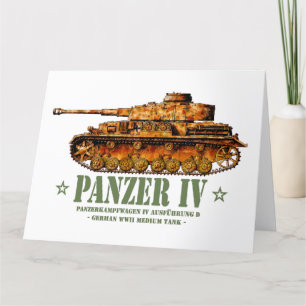 Cartão De Agradecimento Panzer IV Guerra Mundial 2.ª Divisão Média Alemã W