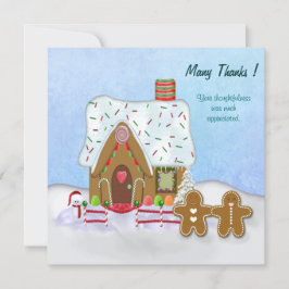Cartão De Agradecimento Pão de Natal - Obrigado