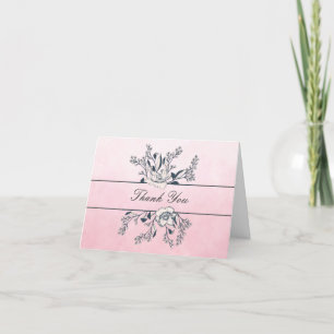 Cartão De Agradecimento Papagaios cor-de-rosa com arte em tinta