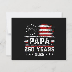 Cartão De Agradecimento Papai Americano Bandeira 250 Anos 4 de Julho Avô