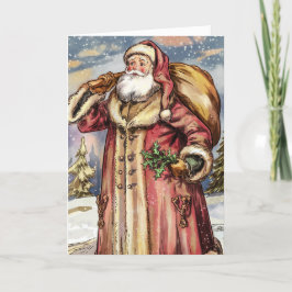 Cartão De Agradecimento Papais noeis vitorianos