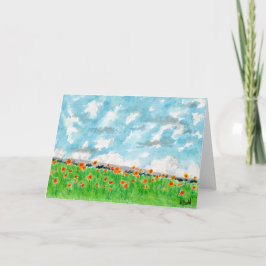 Cartão De Agradecimento Papas Laranja