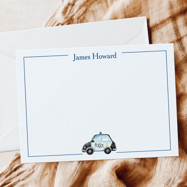 Cartão De Agradecimento Papel de Carta de Polícia Personalizado, Meninos A (Criador carregado)