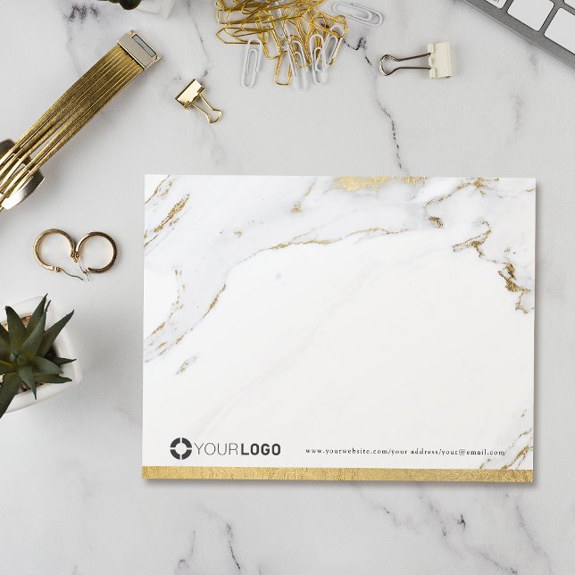 Cartão De Agradecimento Papel de Carta personalizado de mármore de ouro lu (Luxe modern gold marble personalized Stationery Thank You Card)