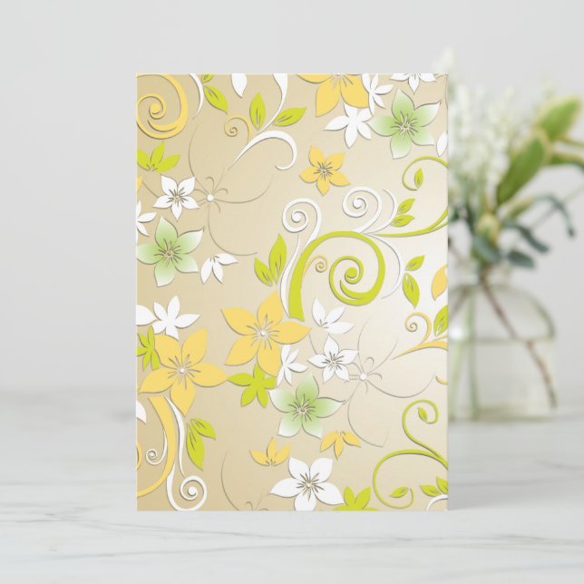 Cartão De Agradecimento Papel de parede para flores 3 (Em pé/Frente)