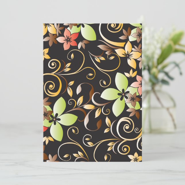 Cartão De Agradecimento Papel de parede para flores 4 (Em pé/Frente)