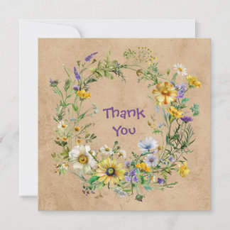 Cartão De Agradecimento Papelaria de casamento de luxo com coroa vintage