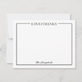 Cartão De Agradecimento Papelaria de Casamento do CASAL RECÉM-CASADO AMOR 