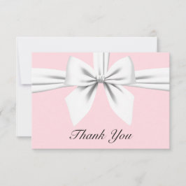 Cartão De Agradecimento Papelaria de festa chique pérolas Tiffany cor-de-r