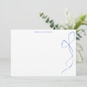 Cartão De Agradecimento Papelaria Personalizada Arco de Aquarela Azul