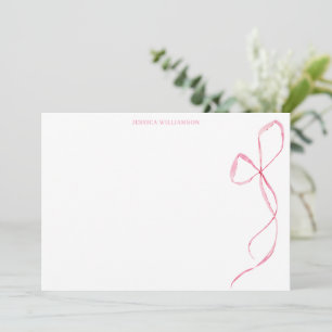 Cartão De Agradecimento Papelaria Personalizada Arco de Aquarela Rosa
