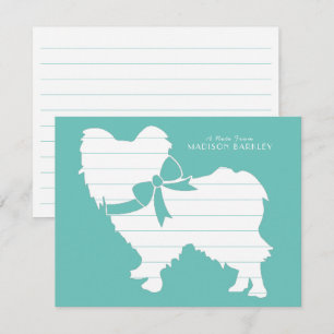 Cartão De Agradecimento Papillon Dog Puppy