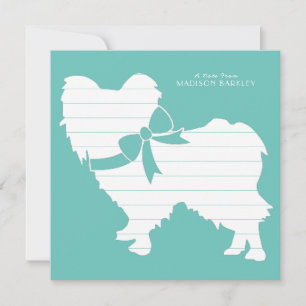 Cartão De Agradecimento Papillon Dog Puppy