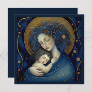 Cartão De Agradecimento Para a mãe no Dia de as mães. Mãe e Placa Filha