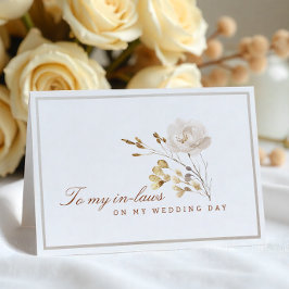 Cartão De Agradecimento Para a minha sogra no meu dia de casamento