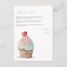 Cartão de Agradecimento para Brunch de Noiva e Chá