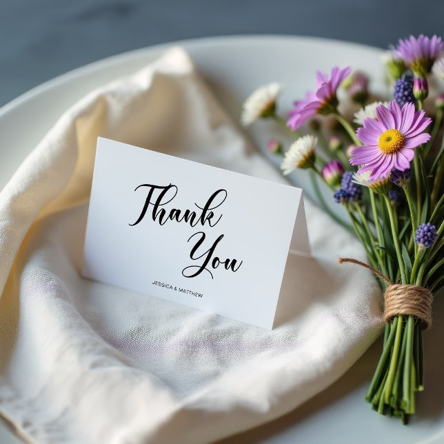 Cartão de Agradecimento para Casais em Letra de Fo (Criador carregado)