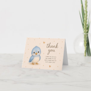 Cartão de Agradecimento para Chá de Bebê Baby Blue