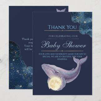 Cartão de Agradecimento para Chá de Bebê Celestial