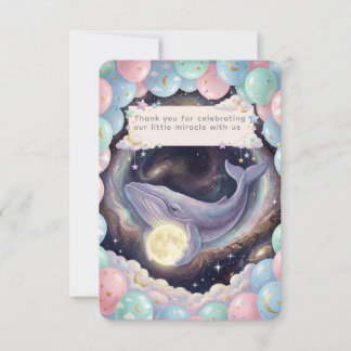 Cartão de Agradecimento para Chá de Bebê Celestial