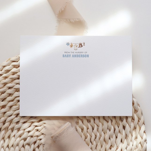 Cartão de Agradecimento para Chá de Bebê Cowboy (Criador carregado)