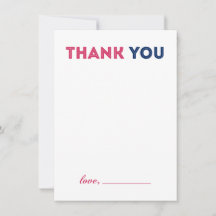 Cartão de agradecimento para chá de bebê Modern Bo