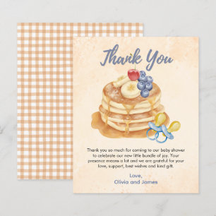 Cartão de Agradecimento para Chá de Bebê Pancakes