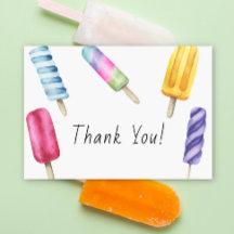 Cartão de agradecimento para chá de bebê Popsicle