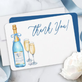 Cartão de Agradecimento para Chá de Noiva Blue Cha