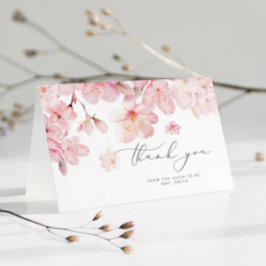 Cartão de agradecimento para chá de noiva de flor 