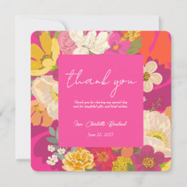 Cartão de Agradecimento para Chá de Noiva Floral R