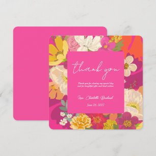 Cartão de Agradecimento para Chá de Noiva Floral R