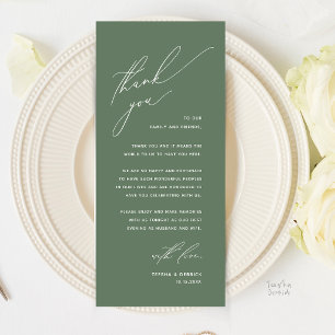 Cartão de Agradecimento para Jantar de Casamento M