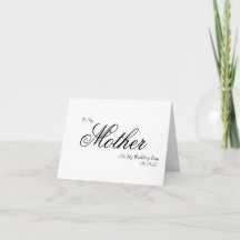 Para Minha Mãe no Dia do Meu Casamento Caligrafia 