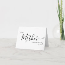 Para Minha Mãe no Dia do Meu Casamento Caligrafia 