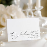 Cartão De Agradecimento "Para o meu marido estar no meu dia de casamento"<br><div class="desc">Marque o campo "Logotipo e marca do criador independente" e marque a caixa se não quiser que o logotipo apareça na placa. Projetado para coordenar com a Coleção de Convite para Casamento "Chloe". Visualize o link de coleção nesta página para ver todos os itens correspondentes nesta bela design.</div>