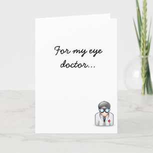 Cartão De Agradecimento Para o meu médico de olhos