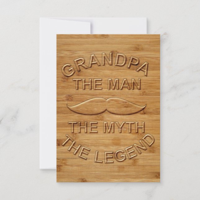 Cartão De Agradecimento Para o vovô (Frente)