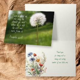 Cartão de Agradecimento para Professores Religioso