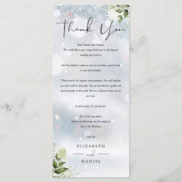 Cartão de Agradecimento para Recepção de Casamento