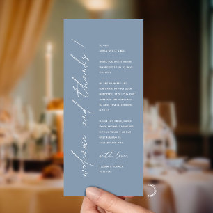 Cartão de Agradecimento para Recepção de Casamento