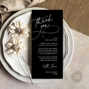 Cartão de Agradecimento para Recepção de Casamento