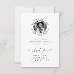 Cartão De Agradecimento Para Sempre em Nossos Corações Foto Elegante e Chi