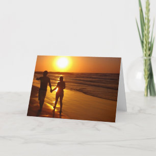 Cartão De Agradecimento Para sempre, para o pôr do sol