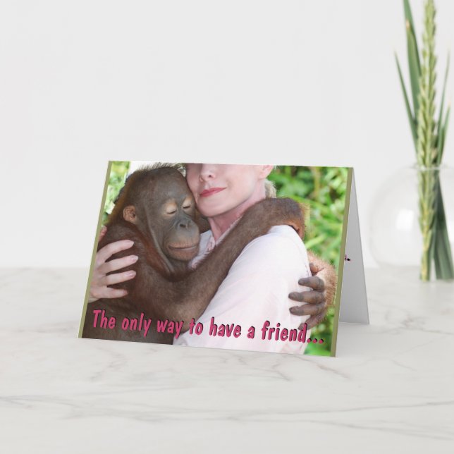 Cartão De Agradecimento Para ter um amigo (Frente)