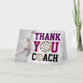 Cartão de Agradecimento para Treinador de Netball