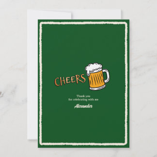 Cartão De Agradecimento Parabéns Cerveja Rústica Aniversário Marcante